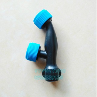 Đầu phun 2 đầu xịt cần phun thuốc ren đồng