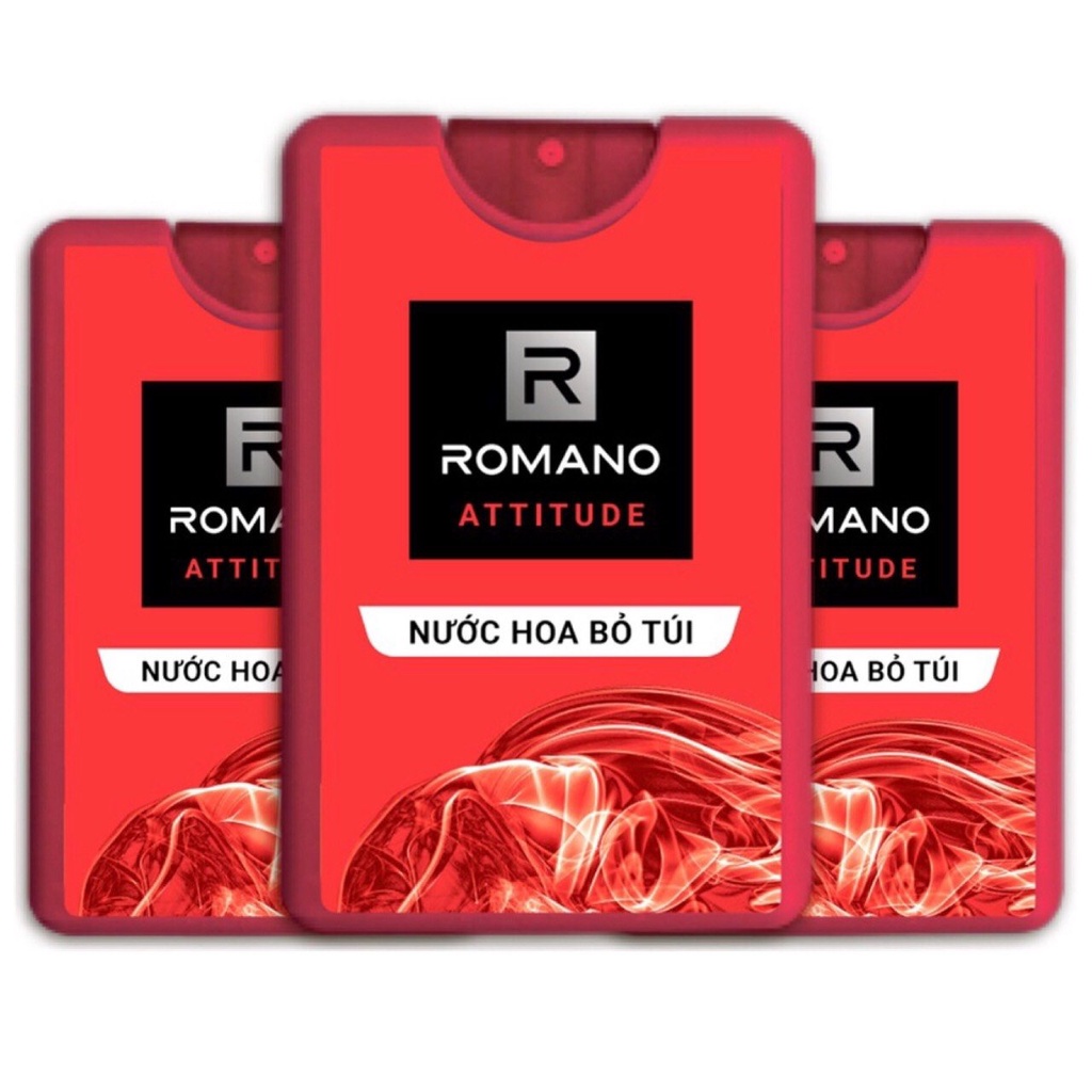 Combo 3 chai Nước Hoa bỏ túi Romano Attitude 18ML