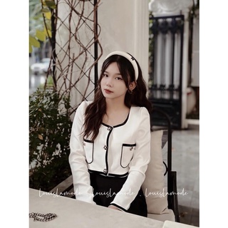 ( ẢNH CHÍNH  CHỦ )Set Áo Dạ Croptop Kèm Chân Váy