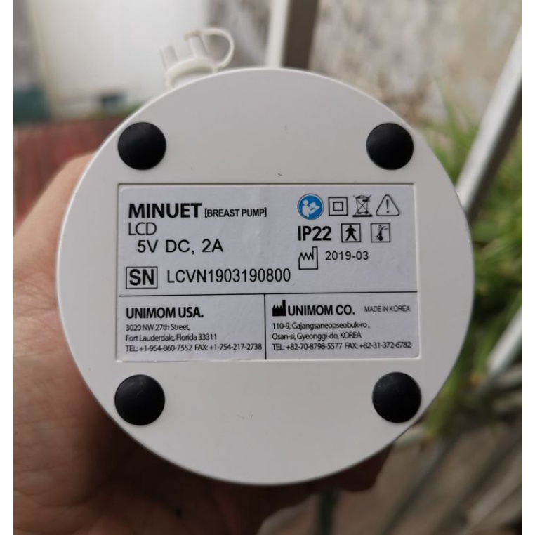 Cục máy hút máy hút sữa đôi UNIMUM Minuet Made in Korea màn hình Lcd.
