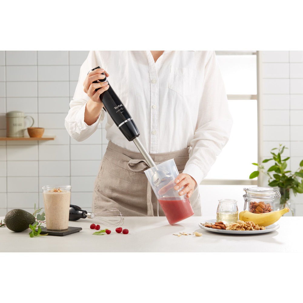 Máy xay sinh tố cầm tay đánh trứng và cắt thịt 0.8L Tefal Infiny Force HB943838 1000W - Hàng chính hãng