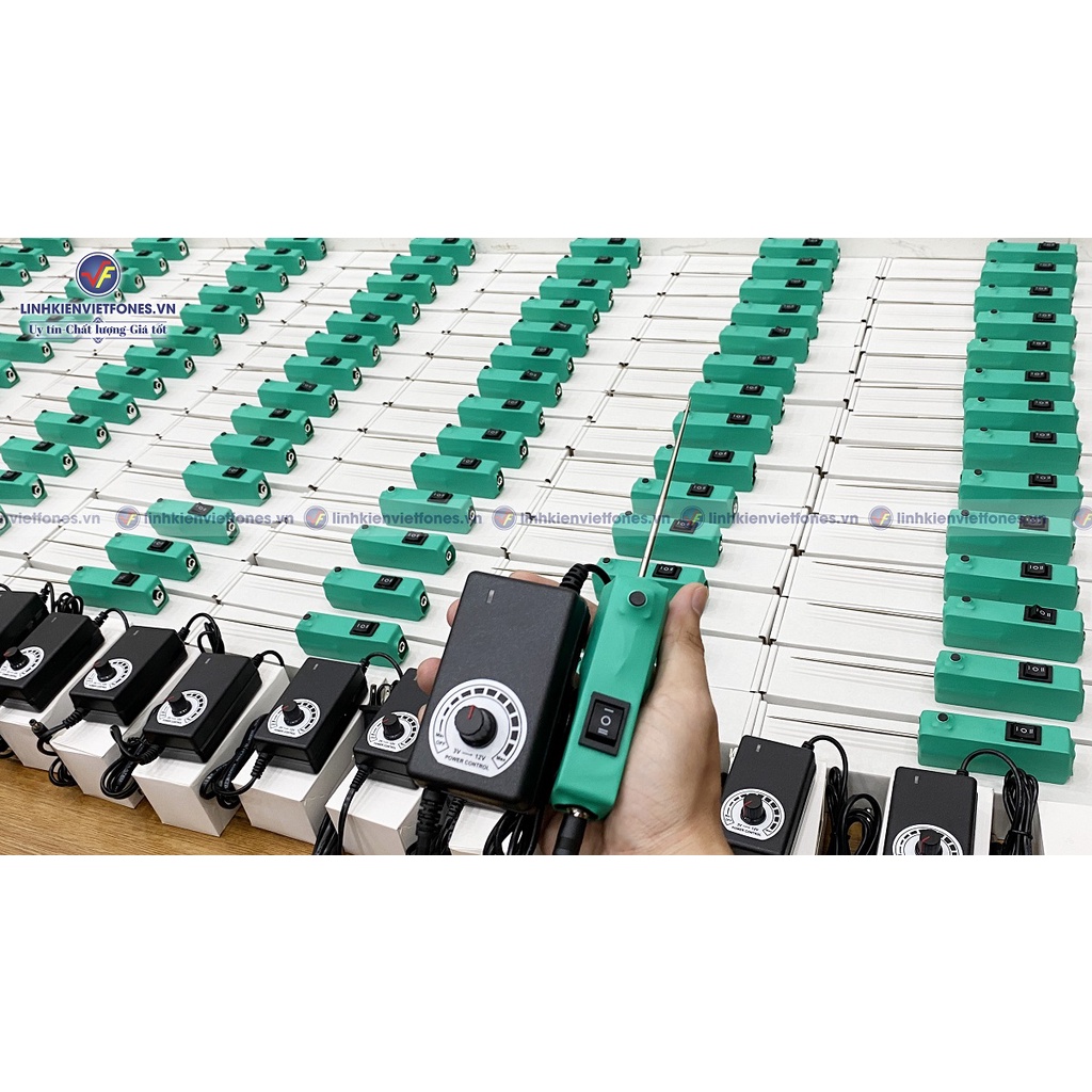 Máy quấn keo xanh liền trục có adapter