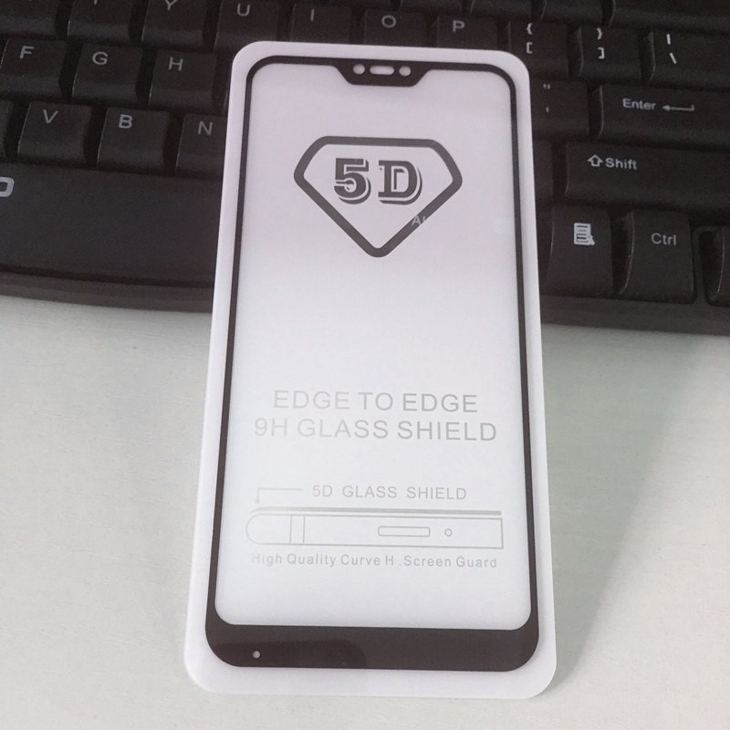 Miếng dán 5D Full keo cho Xiaomi Redmi 6 Pro (Đen)