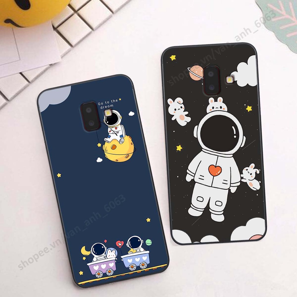 Ốp Samsung J6 2018 / J6 Plus / J6+ hình bầu trời, phi hành gia đẹp, ốp lưng điện thoại samsung galaxy viền dẻo cao cấp