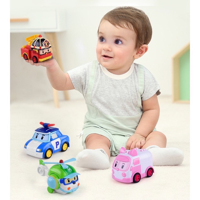 Hộp Đồ Chơi Robocar Poli Siêu Xe Robot Biến Hình Cao Cấp Dành Cho Bé