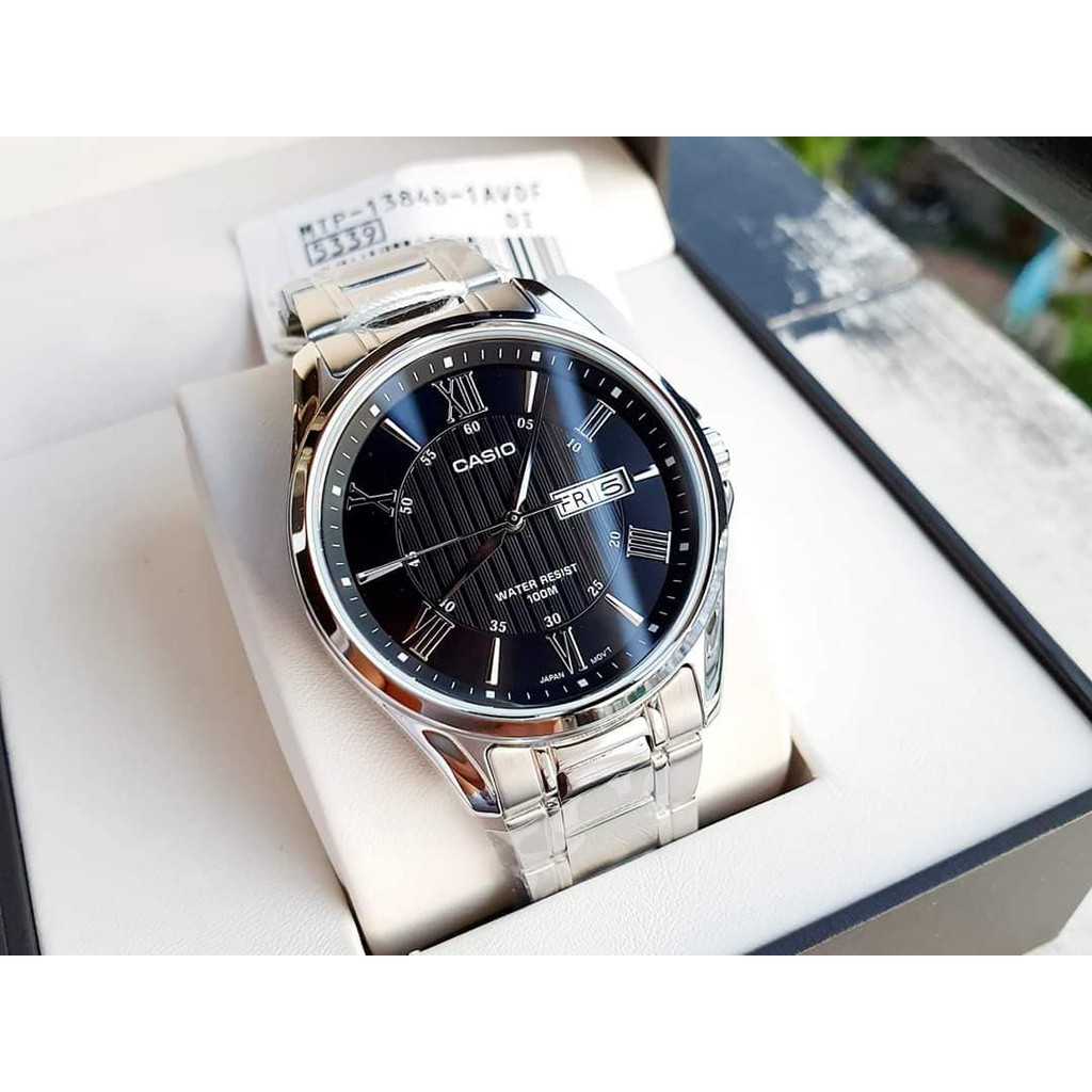 Đồng hồ nam Casio MTP-1384D trắng sáng mạnh mẽ, cuốn hút .