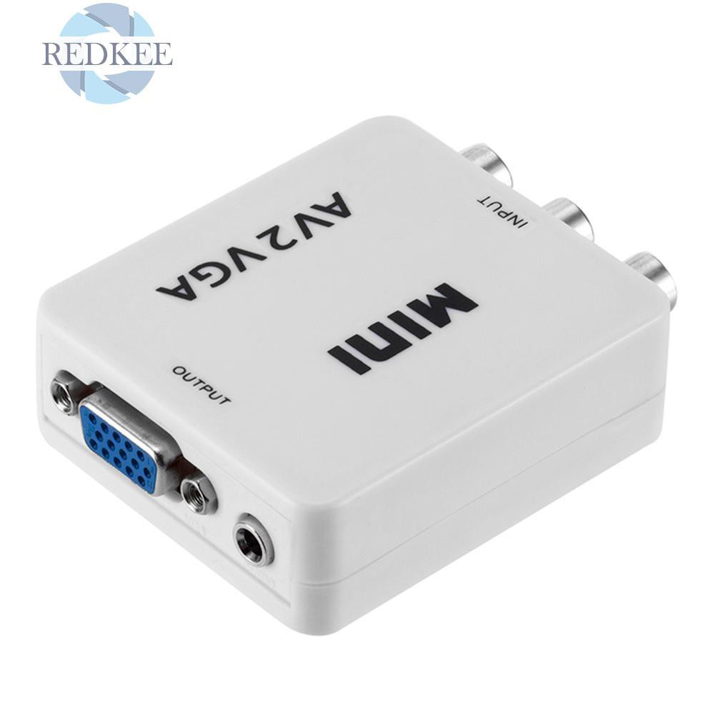 Đầu Chuyển Đổi Từ Av Rca Cvbs Sang Vga Redkee Mini Hd Av2Vga Chuyên Dụng