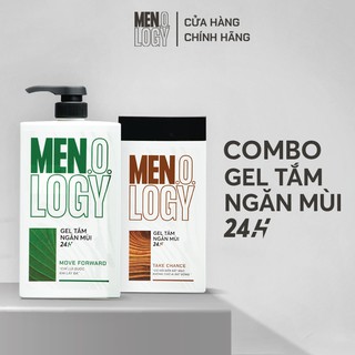 Combo MEN.O.LOGY Gel Tắm  Ngăn Mùi 24h Move Forward 630ml + Gel Tắm Ngăn Mùi 24h Take Chance 350ml