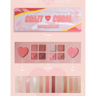 Cuicu - Bảng Phấn Mắt Kèm Phấn Má Cuicu Spring Color Palette