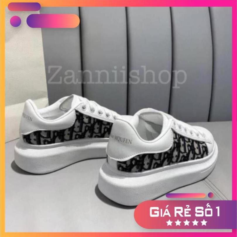 Giày Thể Thao MCQ Khâu Đế Vải Kẻ Sọc Cao Cấp 2020 Sale 11 -op1 ' 𝄒 : ! ; ;