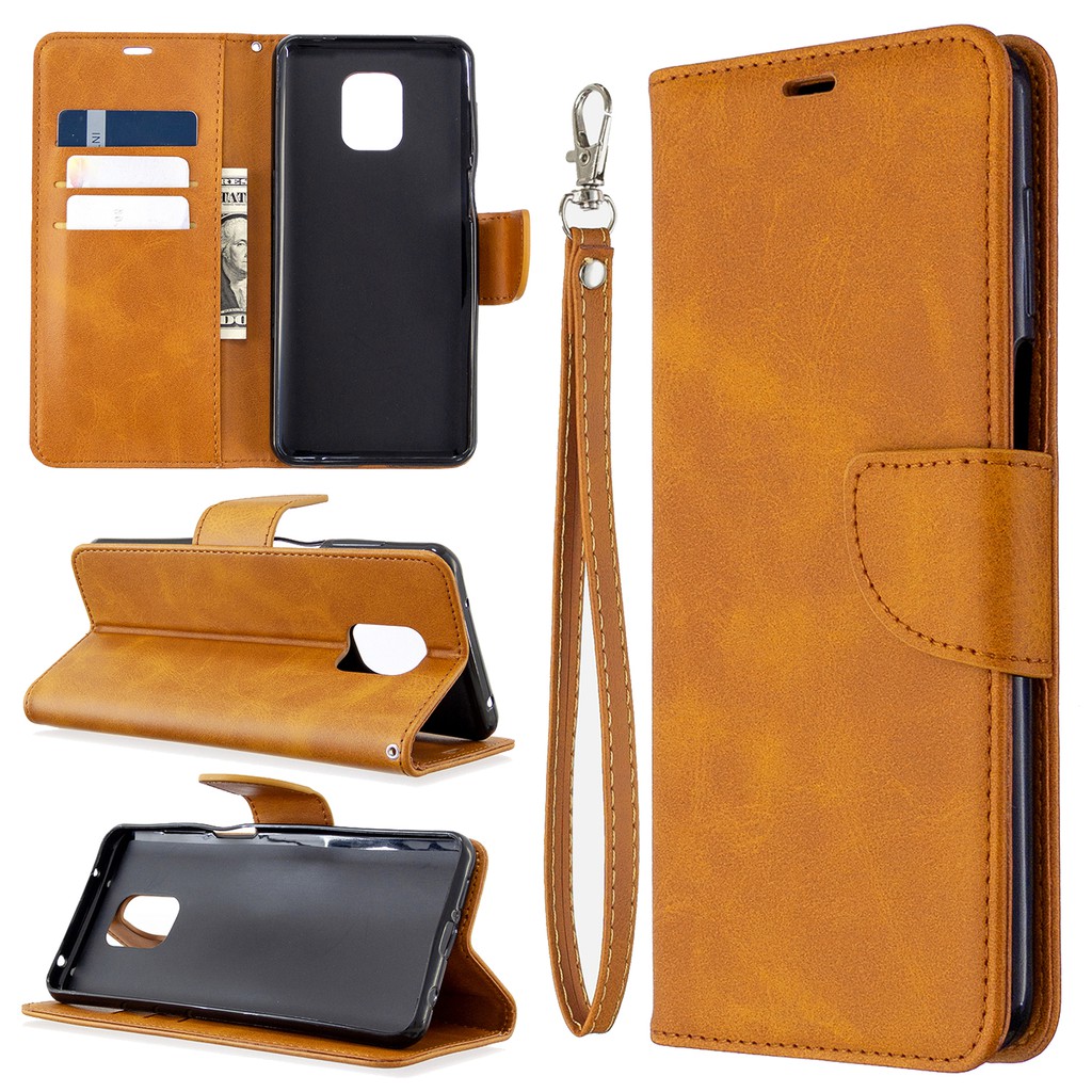 Ốp lưng da ví gập cho Xiaomi Redmi 9 9A 9C Note 9 Pro Max Note 9S Redmi 10X 4G