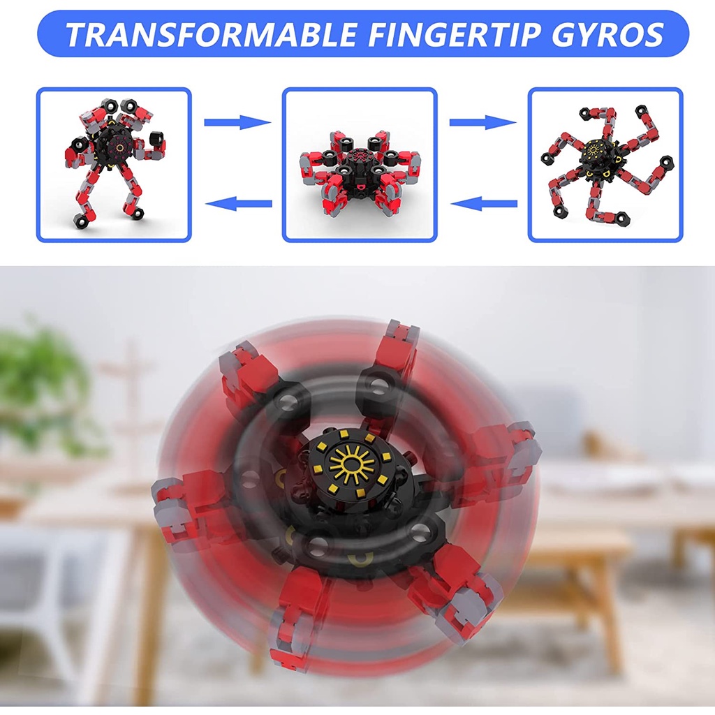 Đồ chơi con quay spinner robot biến hình thông minh 148-1