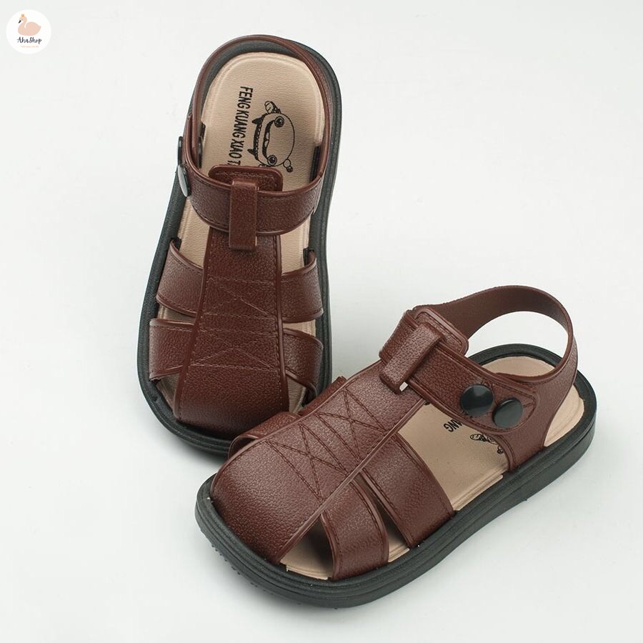 Form nhỏ Dép sandal quai hậu quai cài cúc cho bé trai bé K089