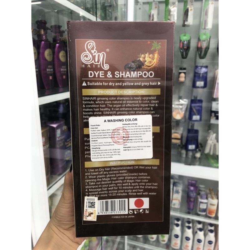 Dầu Gội Phủ Bạc Sin Hair Chính Hãng