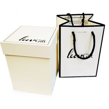 Hộp đựng quà LuvGift kèm túi, Hộp quà Kraft có rơm lót tặng sinh nhật, bạn trai, bạn gái, thầy cô | BigBuy360 - bigbuy360.vn