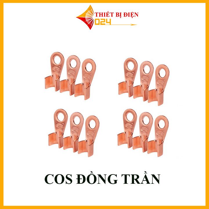 Đầu cos đồng đỏ, đầu cốt bấm dây điện nối bình ắc quy xe đạp điện, xe máy, cosse  OT-40A-50A