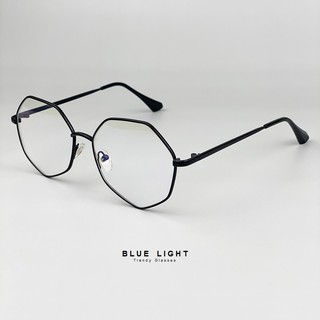 Kính Giả Cận, Gọng Kính Cận Nam Nữ Mắt Đa Giác To Cá Tính Không Độ Hàn Quốc - BLUE LIGHT