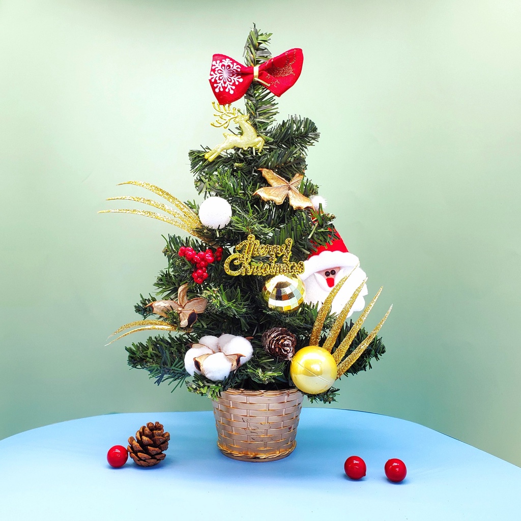 Cây Thông Nhí Để Bàn TL01 Trang Trí Giáng Sinh - Cây 40cm