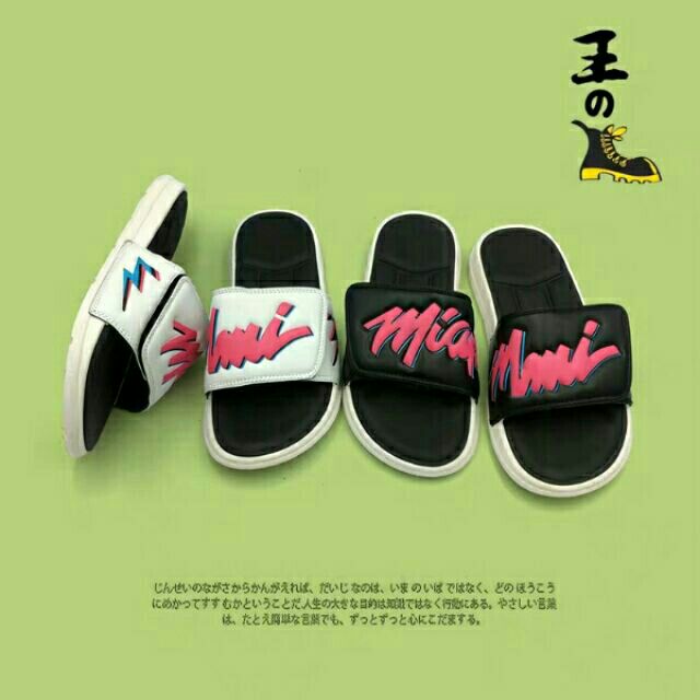 Dép Slide Da Miami Heat - Miami Vice DWade rất thoải mái dẽ chịu