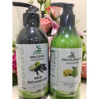 Combo dầu gội bồ kết 330ml và xả bưởi 300ml Sorana