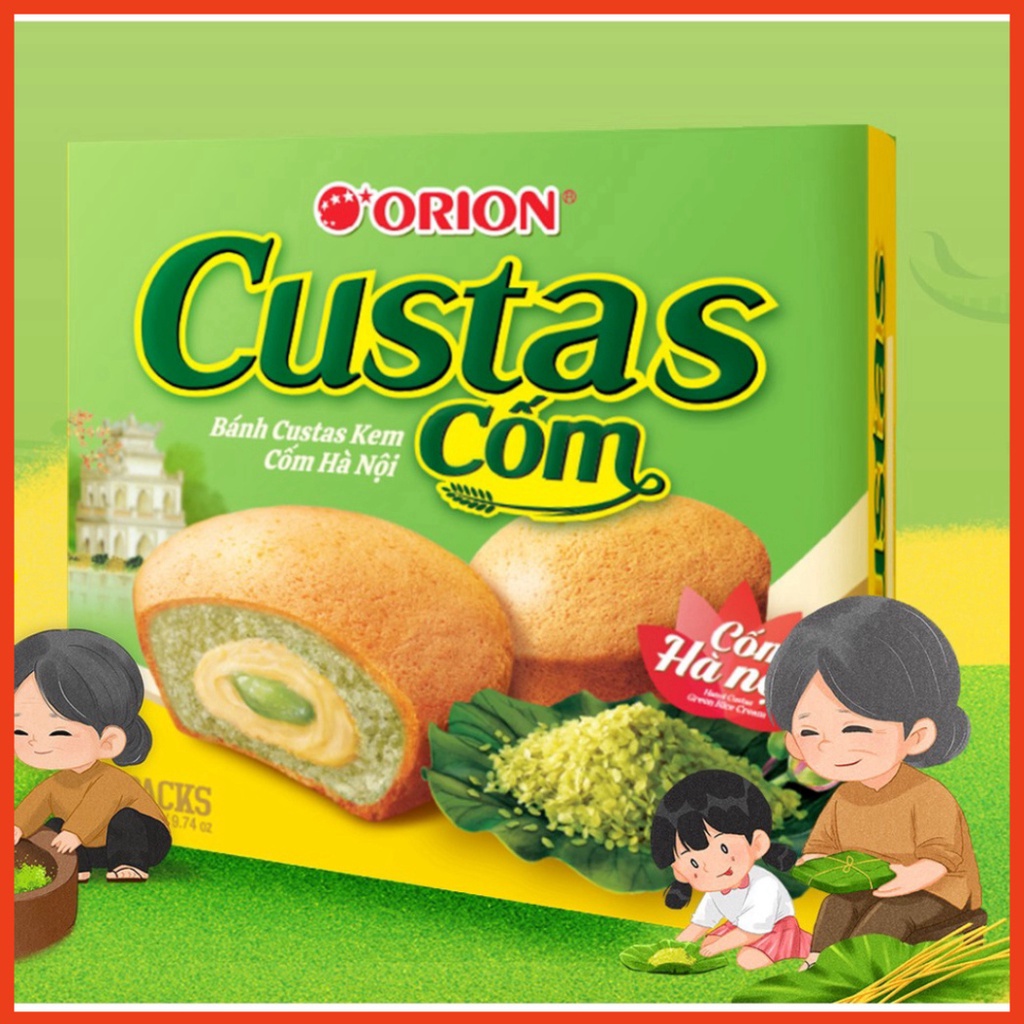 Bánh Custas Kem Cốm Thành Phố Hà Nội 276g ( NT )