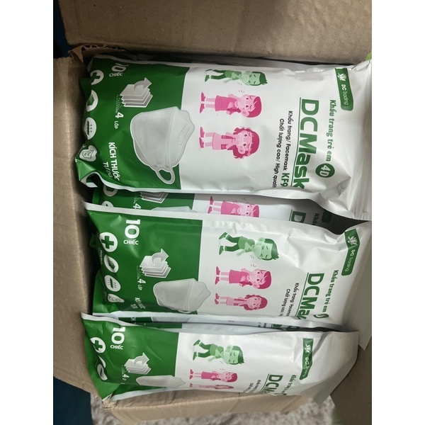 (COMBO) 10 CHIẾC Khẩu trang KF94 EM BÉ DC Mask 4 Lớp Chống Bụi Mịn Và Kháng Khuẩn Hàng Cao Cấp