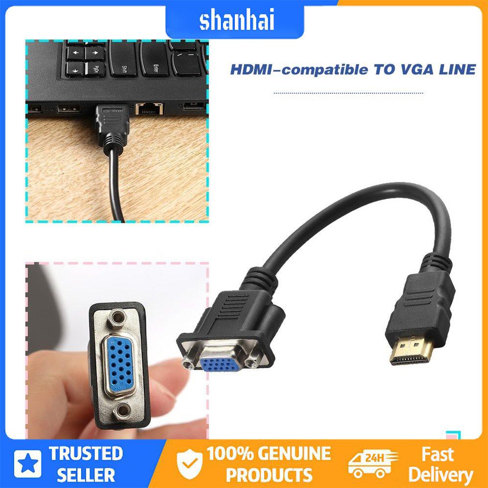 Cáp chuyển đổi video AV nam sang VGA D-SUB 15 chân tương thích HDMI