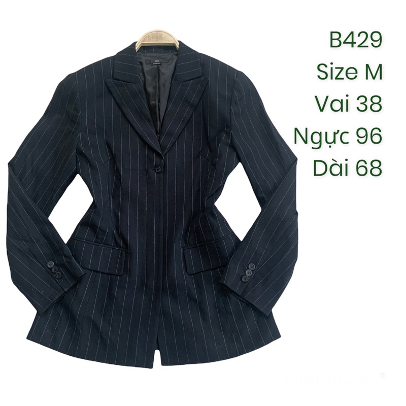 Áo khoác vest/blazer nữ B429 2 lớp dày dặn 2hand Hàn si tuyển ảnh thật
