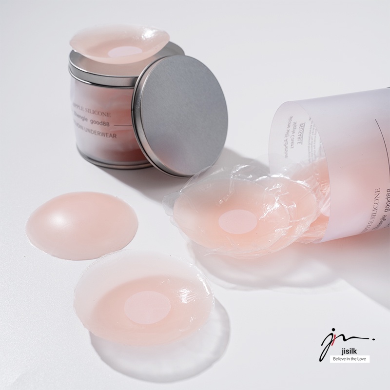 Dán ngực jisilk silicon hộp tàng hình siêu phẩm siêu mỏng dính (hộp 1 đôi, 5 đôi) P.DAN-02