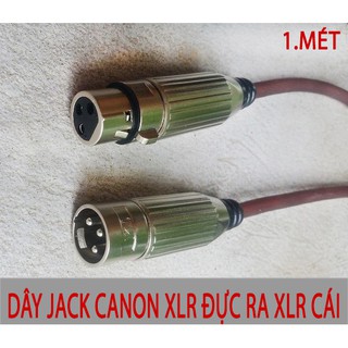 Dây micro jack canon xlr đực ra xlr cái 1 mét