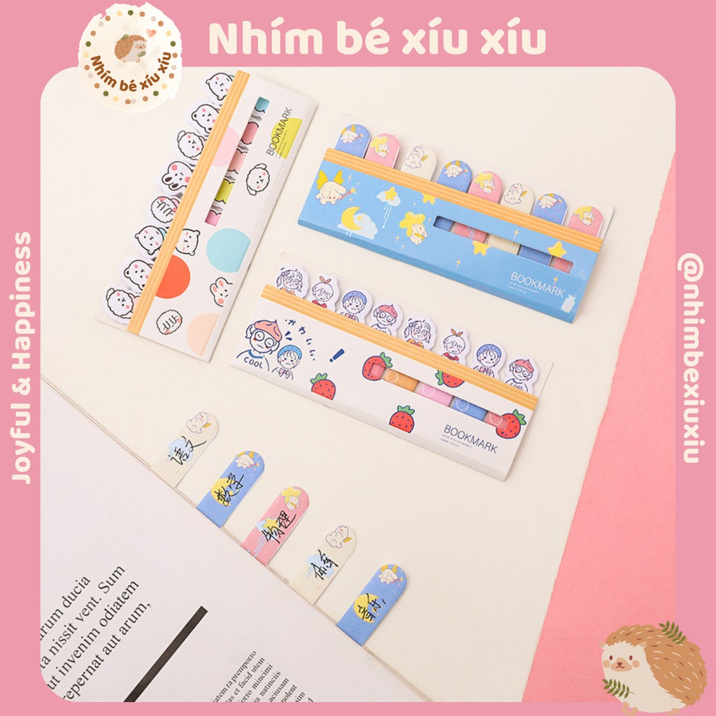 Bookmark đánh dấu trang dạng dán nhỏ xinh nhiều hình ngộ nghĩnh (giấy note/giấy ghi chú)