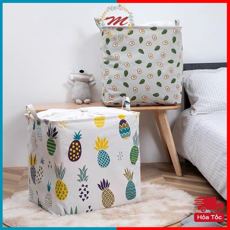 Giỏ Đựng Quần Áo Đa Năng 100 lít, Túi Đựng Chăn Màn Washday Gấp Gọn 50x50x40cm - MTDDT