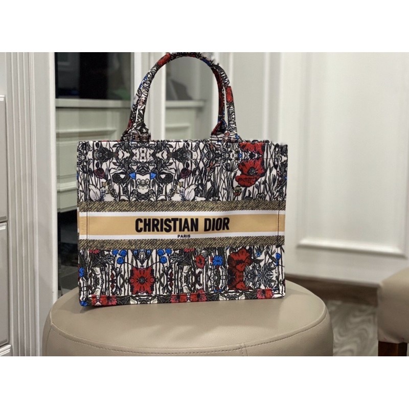 Túi xách dior size 34cm xinh xắn có khoá kéo miệng