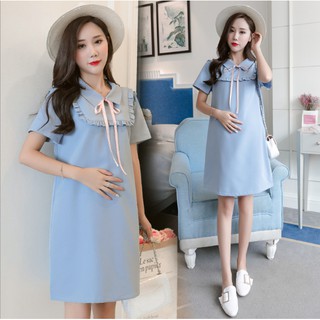 Thanh lý đầm bầu dáng suông tiểu thư cổ sen