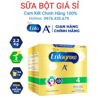 Sữa Bột Enfa 4 A+4 Hộp giấy 2200g Date T8.21