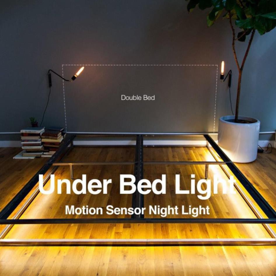 Đèn Cảm Biến Thông Minh LED Dây Cho Giường Ngủ, Tủ Quần Áo, Phòng Ngủ dài 2 mét có dán 3M