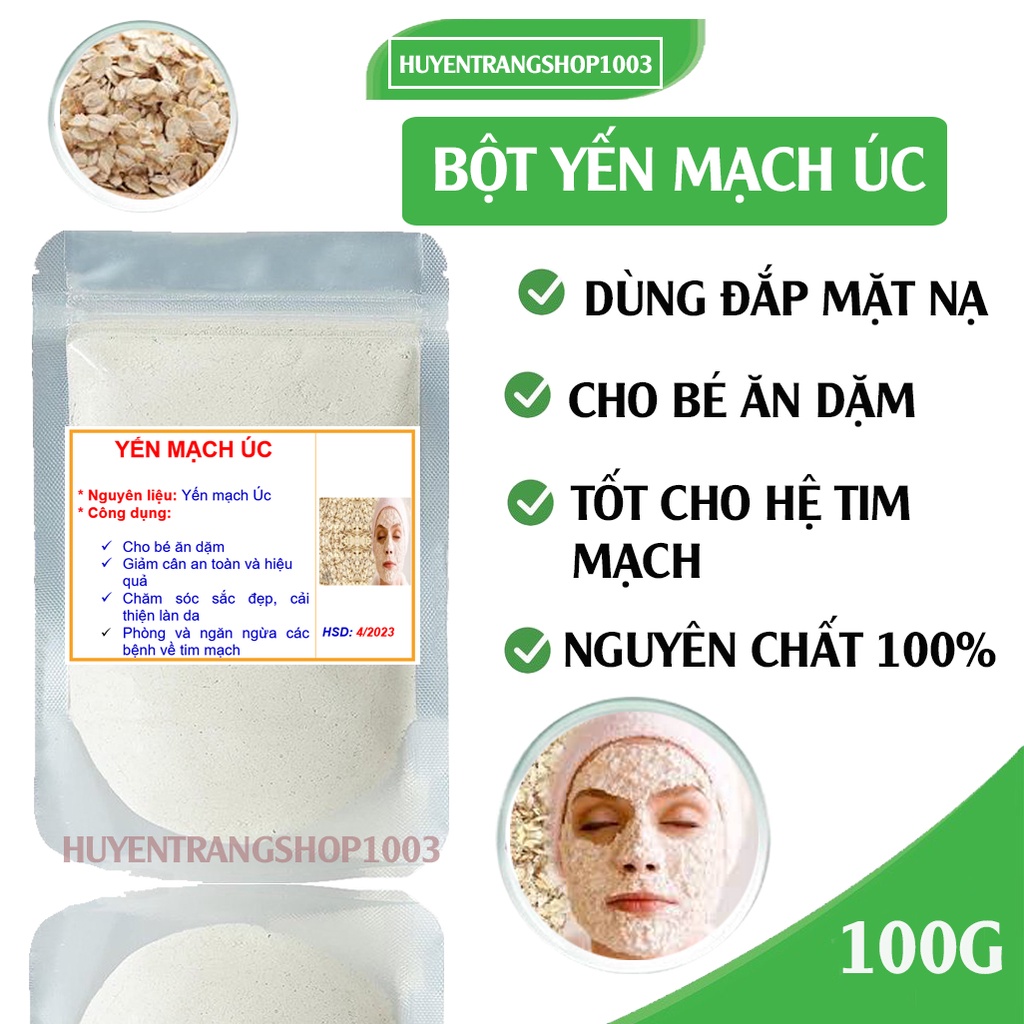 100g bột yến mạch Úc(có giấy đăng ký kinh doanh và VSATTP)