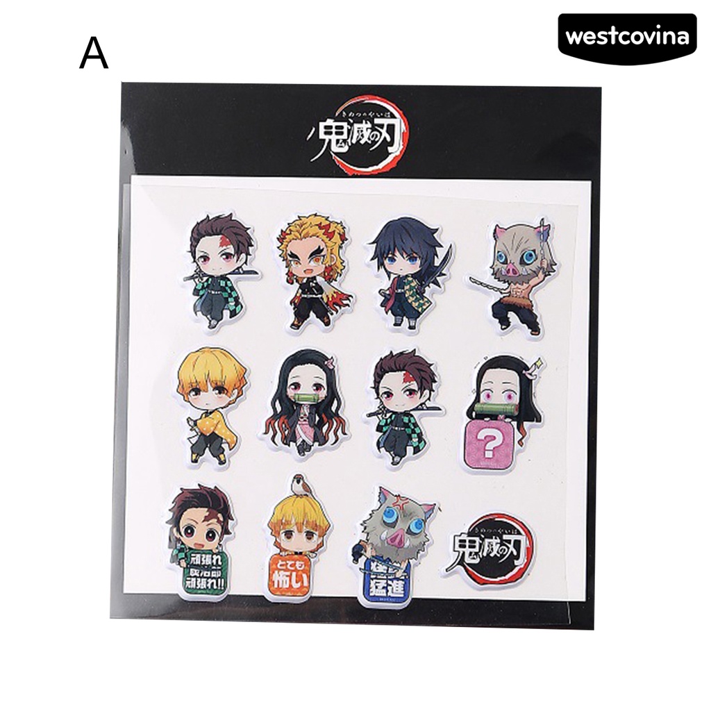 Sticker dán trang trí sổ tay hình hoạt hình Demon Slayer mới