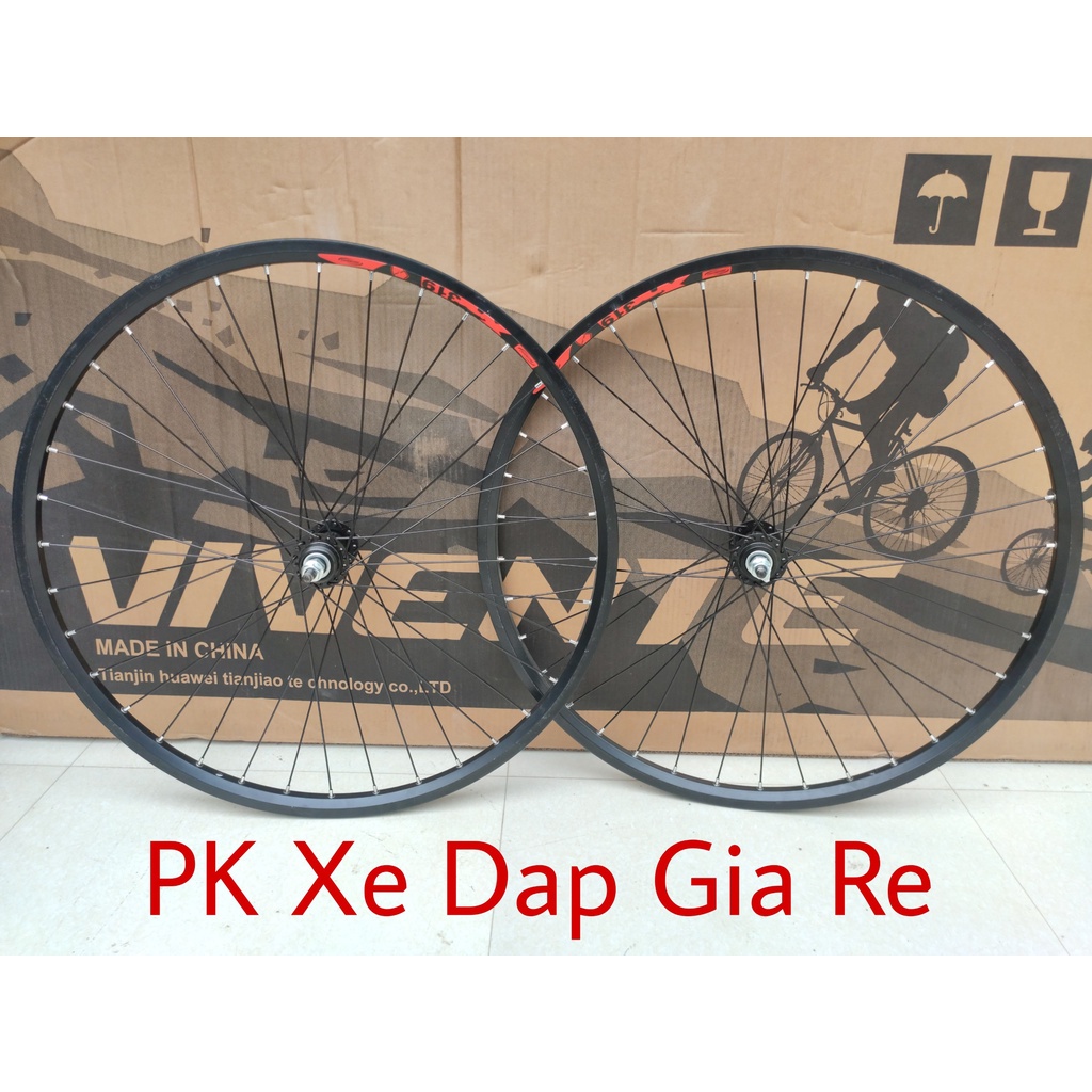 Bộ vành xe đạp địa hình bánh 26 inch sử dụng đùm líp vặn, phanh đĩa - PK Xe Dap Gia Re