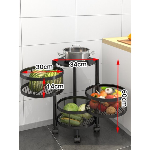 Kệ Đa Năng Tròn Để Rau Củ Nhà Bếp