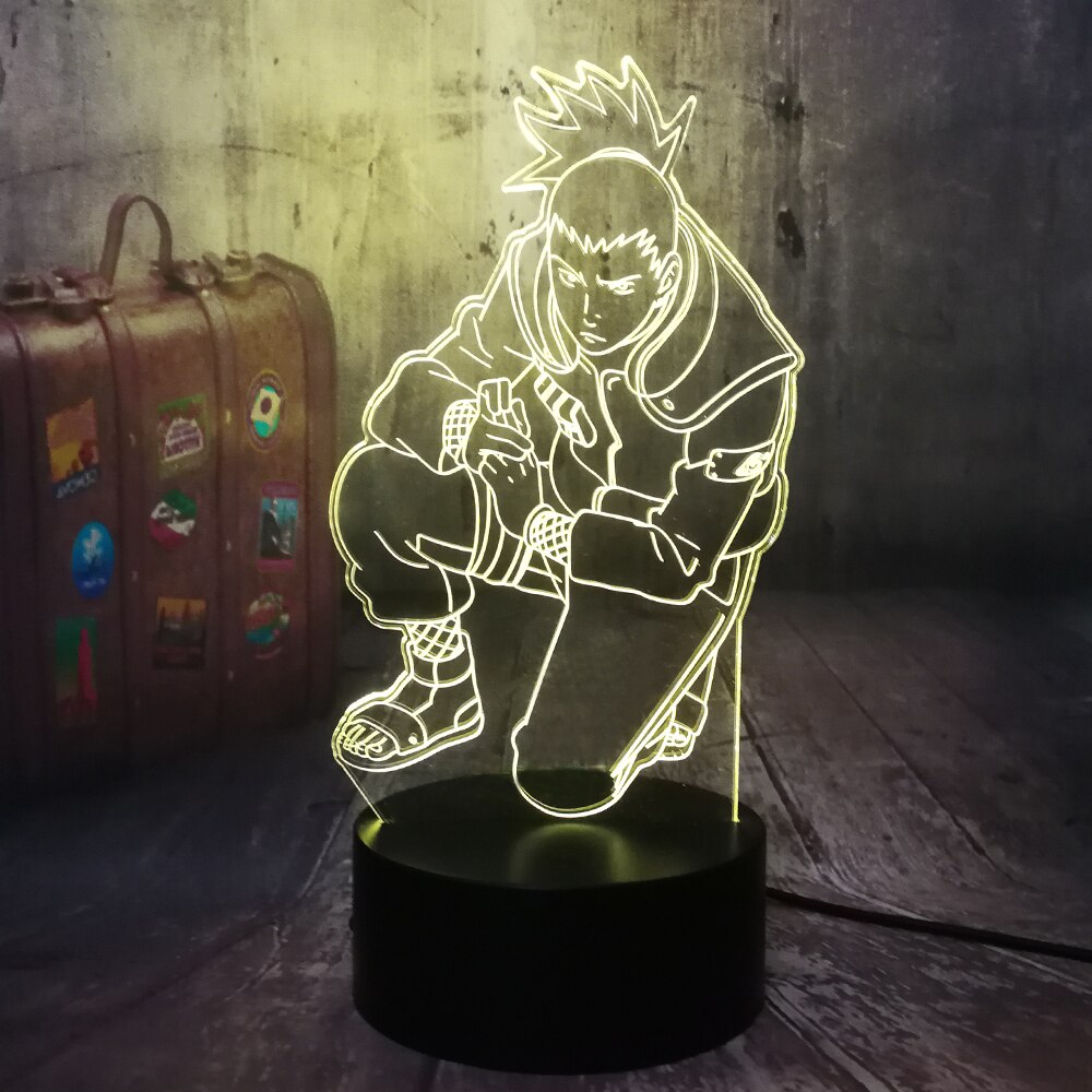 Đèn Ngủ Led 3d Hình Naruto Minato Pain Shikamaru Orochimaru Điều Khiển Từ Xa