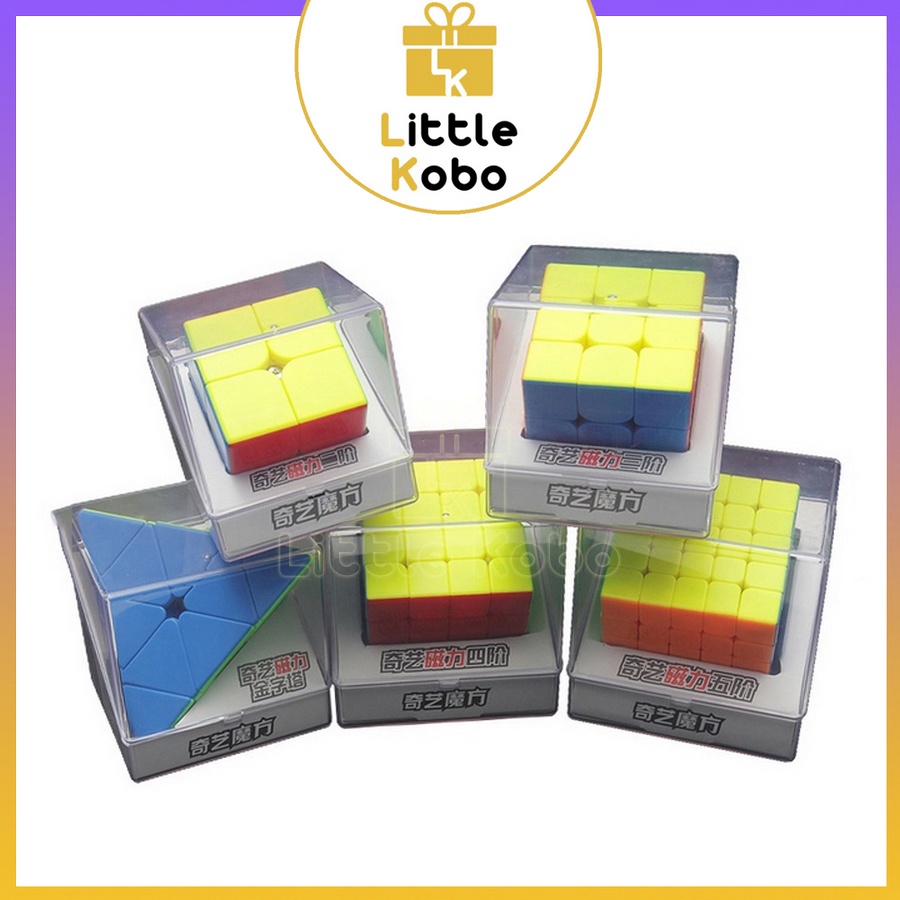 Rubik 3x3 Nam Châm QiYi MS Magnetic Stickerless Rubic 3 Tầng Đồ Chơi Thông Minh