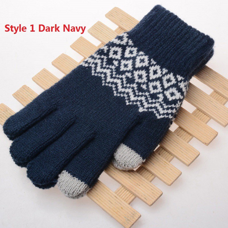 Găng tay dệt kim nhiều màu cảm ứng màn hình điện thoại cho nam nữ