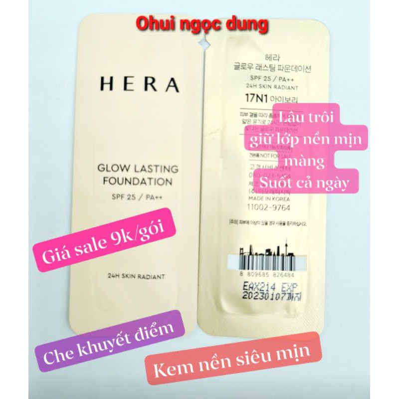 Mới gói dùng thử kem nền siêu mỏng mịn lasting foundation hera che khuyết điểm giữ lớp nền 24 giờ | BigBuy360 - bigbuy360.vn