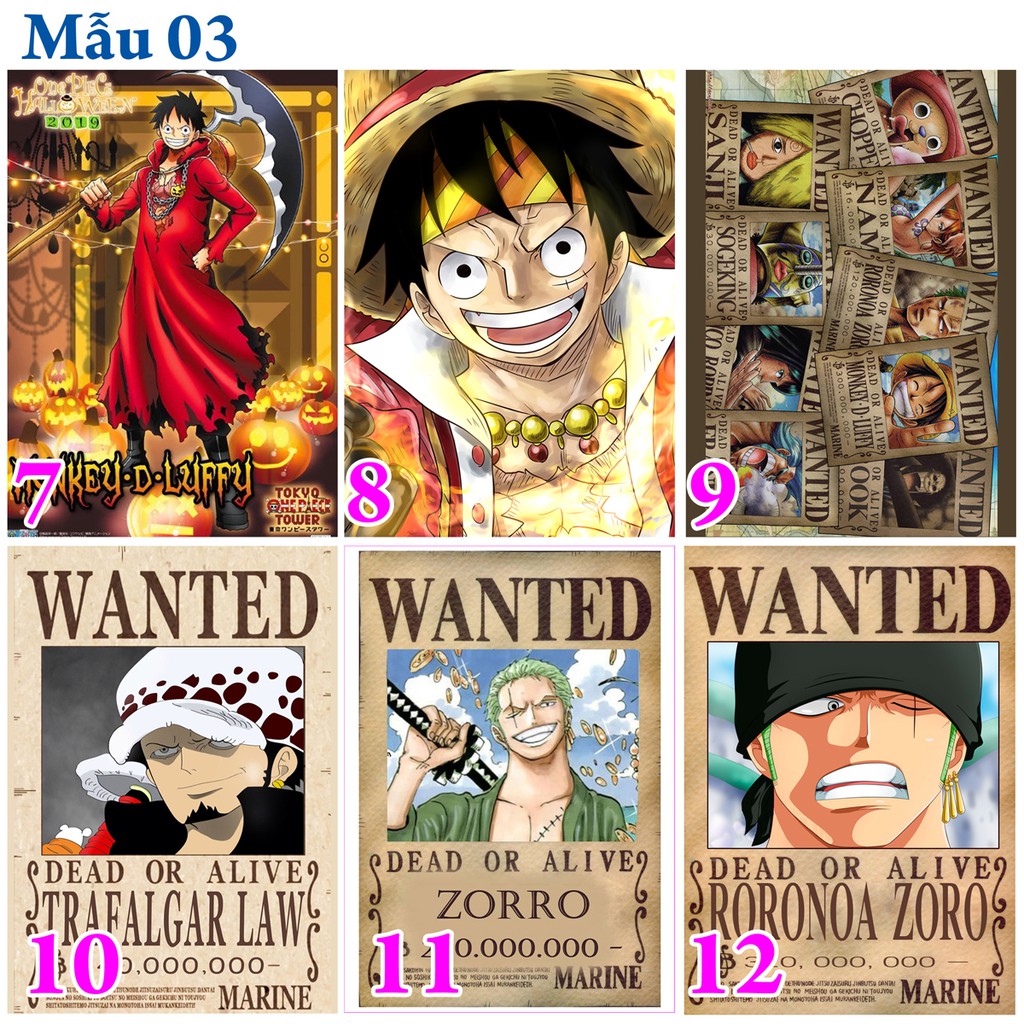 Poster (Tranh dán tướng) anime One Piece /Truy Tìm kho báu của Biển