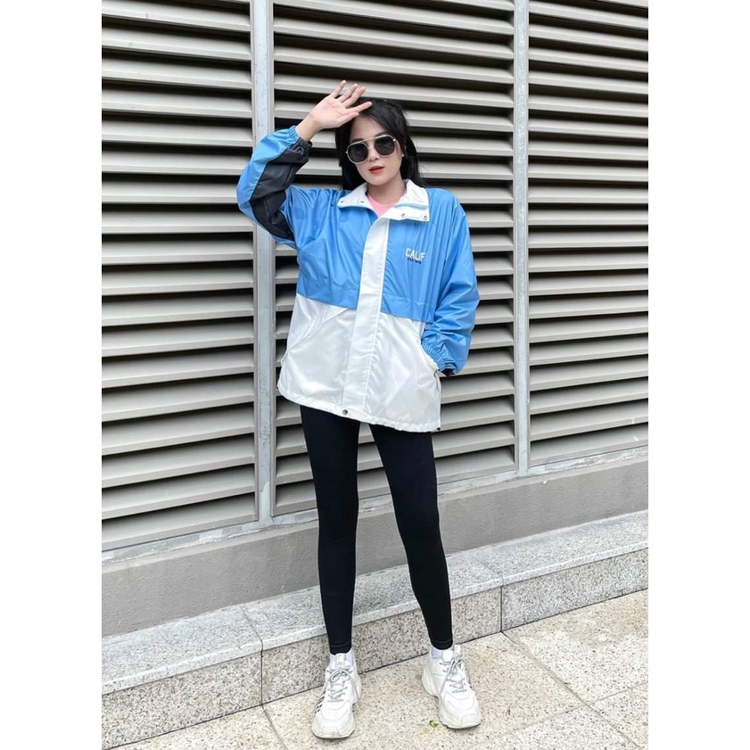 ÁO KHOÁC ÁO GIÓ WHO.AU VNXK XANH TÍM PHỐI TRẮNG - HÀNG CHUẨN VNXK