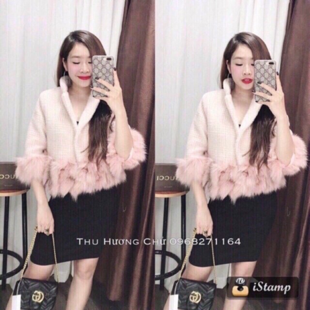 Áo khoác dạ mịn chân lông - kèm ảnh thật