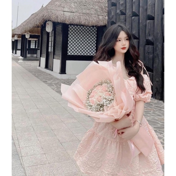 đầm hồng anh đào