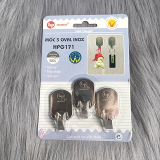 Móc dán tường HP Hofaco bông mai Inox HPG92  Móc 3 Oval inox HPG171