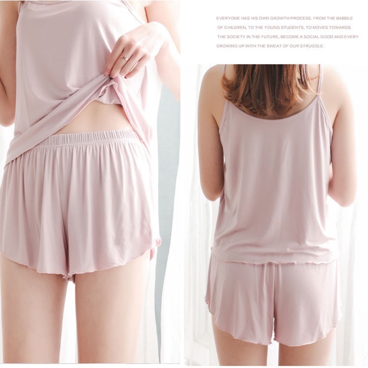 Bộ Đồ Ngủ Hai Dây Cho Nữ Chất Thun Cotton, Bộ Quần Áo Mặc Nhà 2 Dây Cao Cấp | BigBuy360 - bigbuy360.vn
